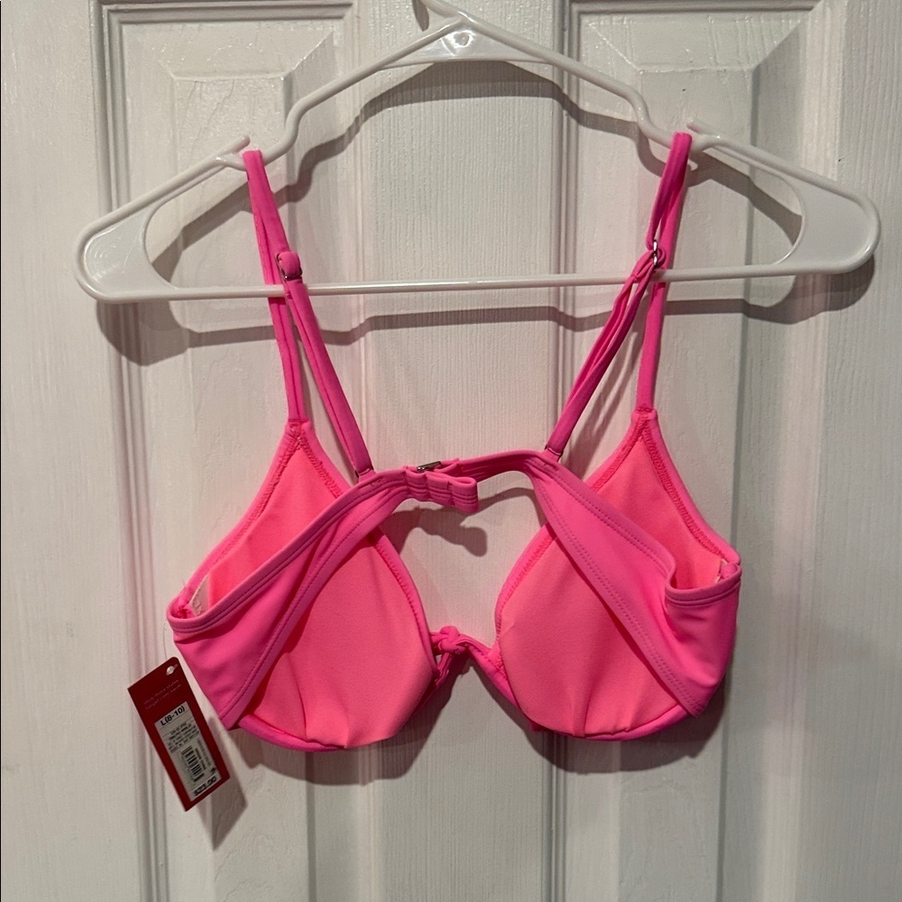 Xhilaration Bright Pink Swim Top - Picture 4 of 4
